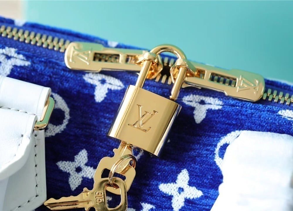 1:1 Replica Louis Vuitton LV Speedy Bandouliere 20 Monogram Blue Luxury Bag For Women M20751 - 20.5cm/8.1in