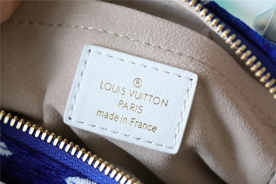 1:1 Replica Louis Vuitton LV Speedy Bandouliere 20 Monogram Blue Luxury Bag For Women M20751 - 20.5cm/8.1in - Image 7