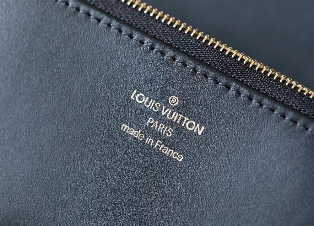 1:1 Replica Louis Vuitton LV Swing Black Leather Luxury Bag For Women M20393 - 24cm/9.4in