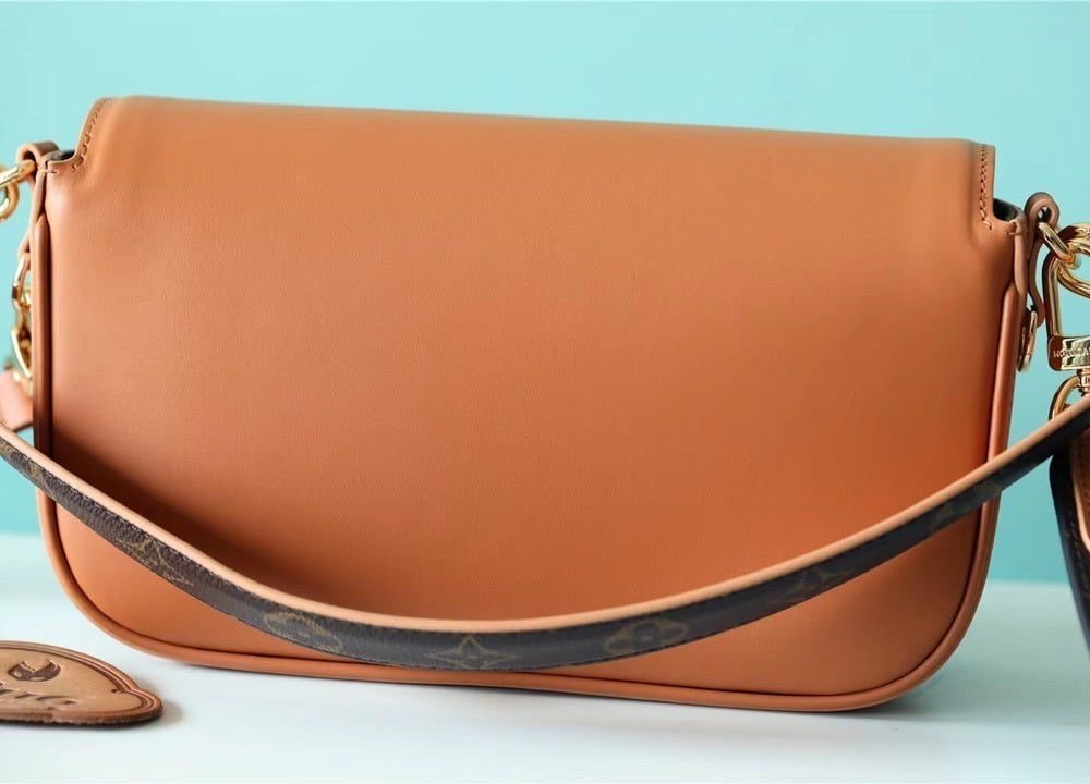 1:1 Replica Louis Vuitton LV Swing Monogram Hazelnut Brown Luxury Bag For Women M20396 - 24cm/9.4in