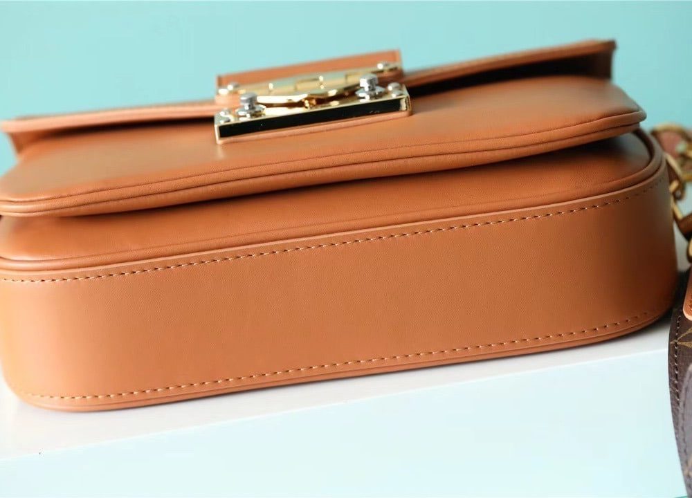 1:1 Replica Louis Vuitton LV Swing Monogram Hazelnut Brown Luxury Bag For Women M20396 - 24cm/9.4in