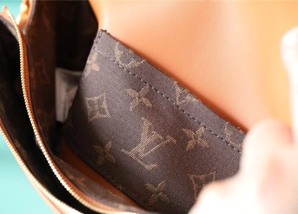 1:1 Replica Louis Vuitton LV Swing Monogram Hazelnut Brown Luxury Bag For Women M20396 - 24cm/9.4in