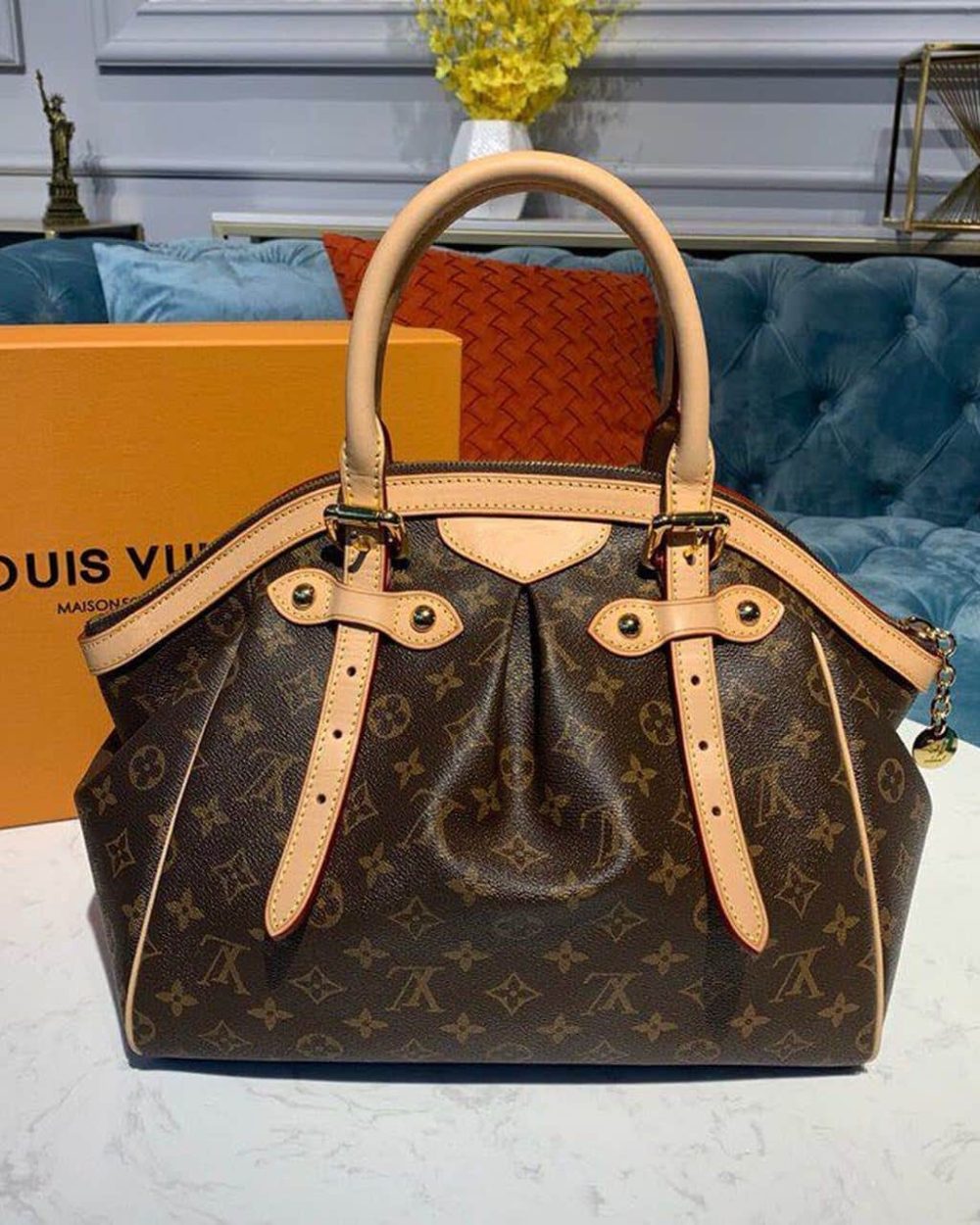 1:1 Replica Louis Vuitton LV Tivoli GM Bag Monogram Canvas Luxury Bag For Women M40144 - 18.1in/46cm