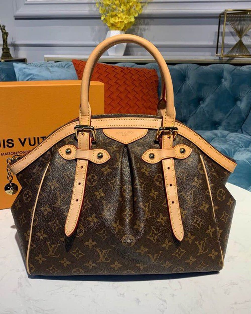 1:1 Replica Louis Vuitton LV Tivoli GM Bag Monogram Canvas Luxury Bag For Women M40144 - 18.1in/46cm