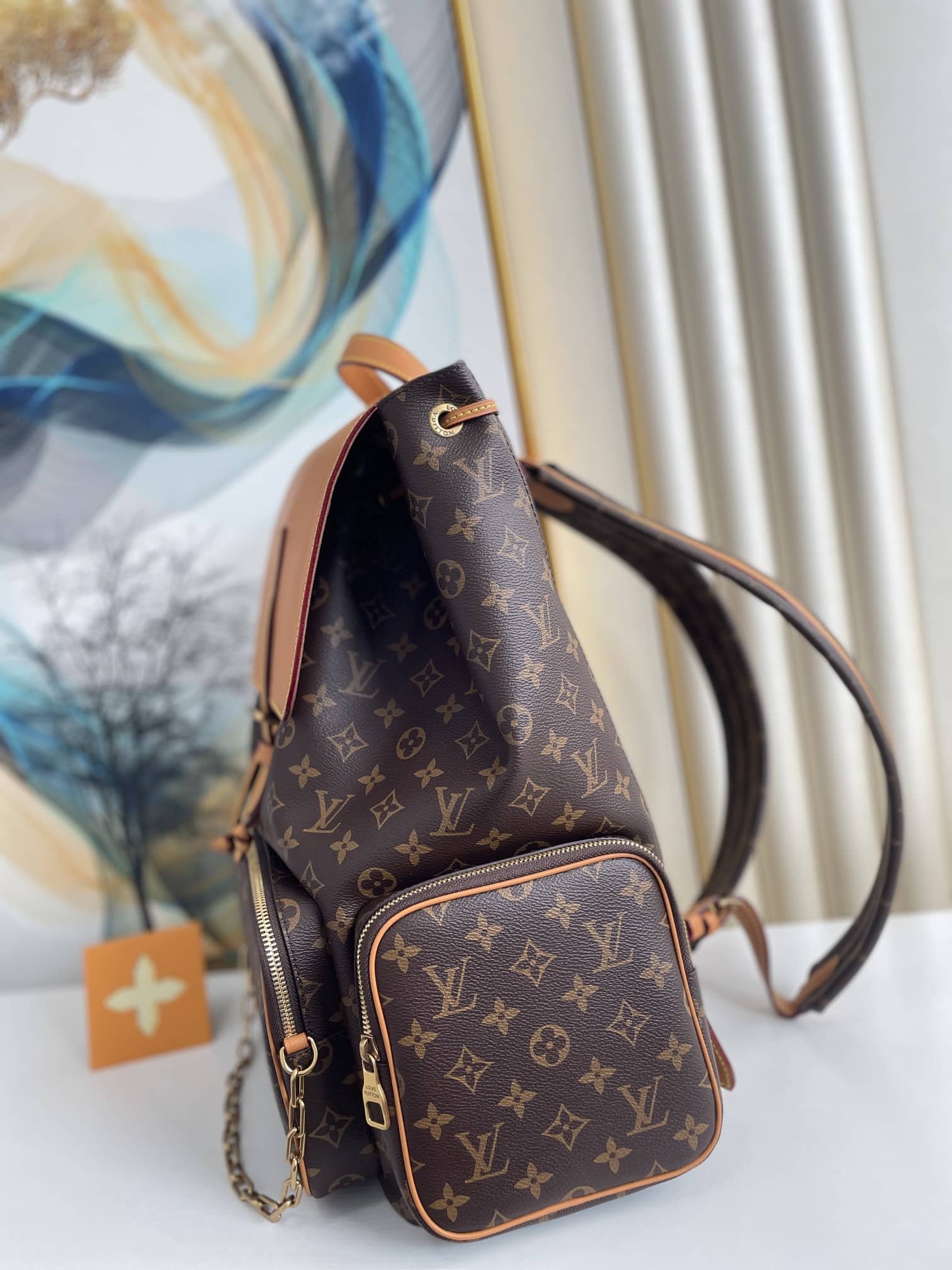 1:1 Replica Louis Vuitton LV Backpack Trio Monogram Canvas By Virgil Abloh Unique bag For Men M44658 - 44cm - Image 5