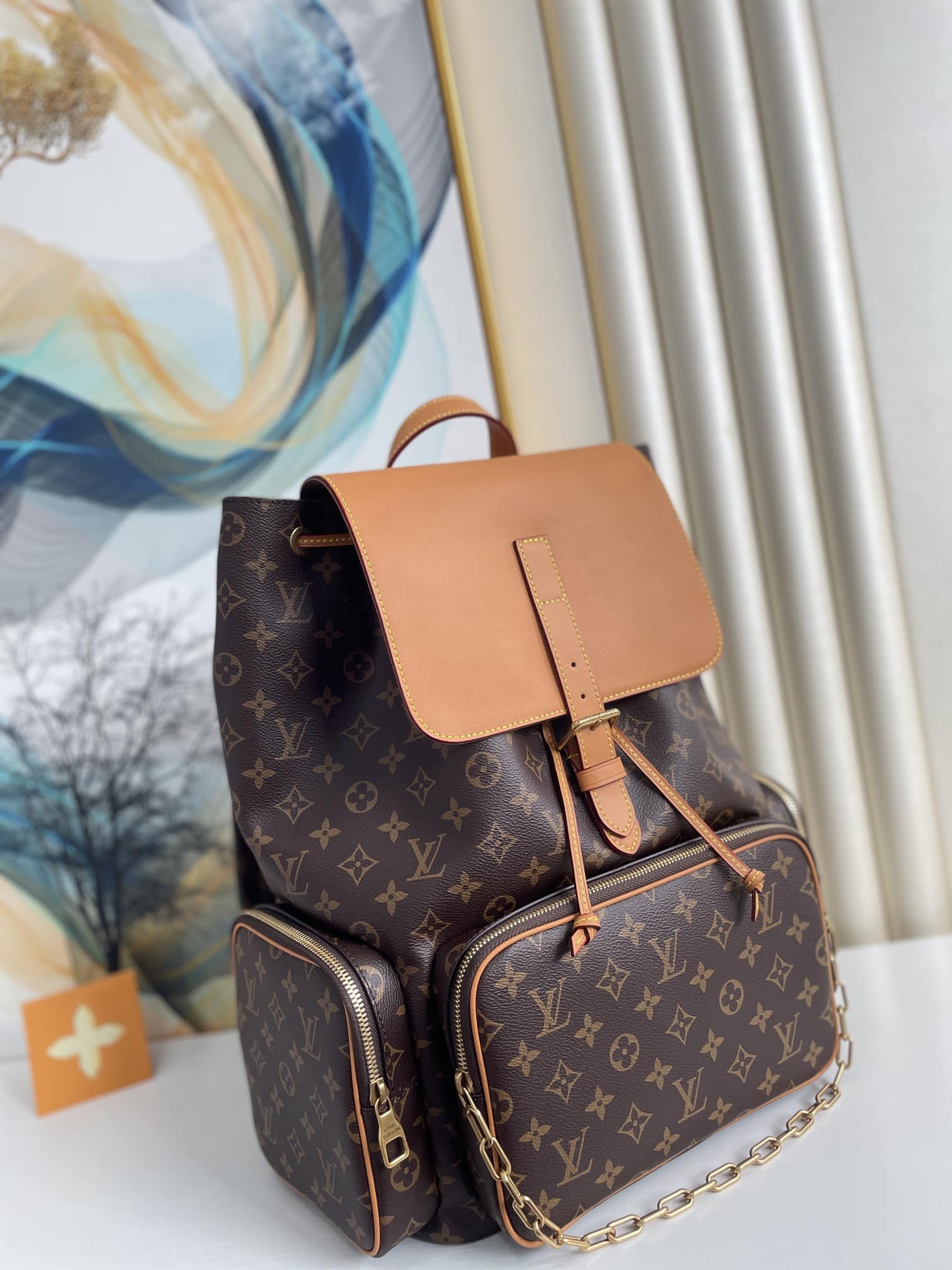 1:1 Replica Louis Vuitton LV Backpack Trio Monogram Canvas By Virgil Abloh Unique bag For Men M44658 - 44cm - Image 8