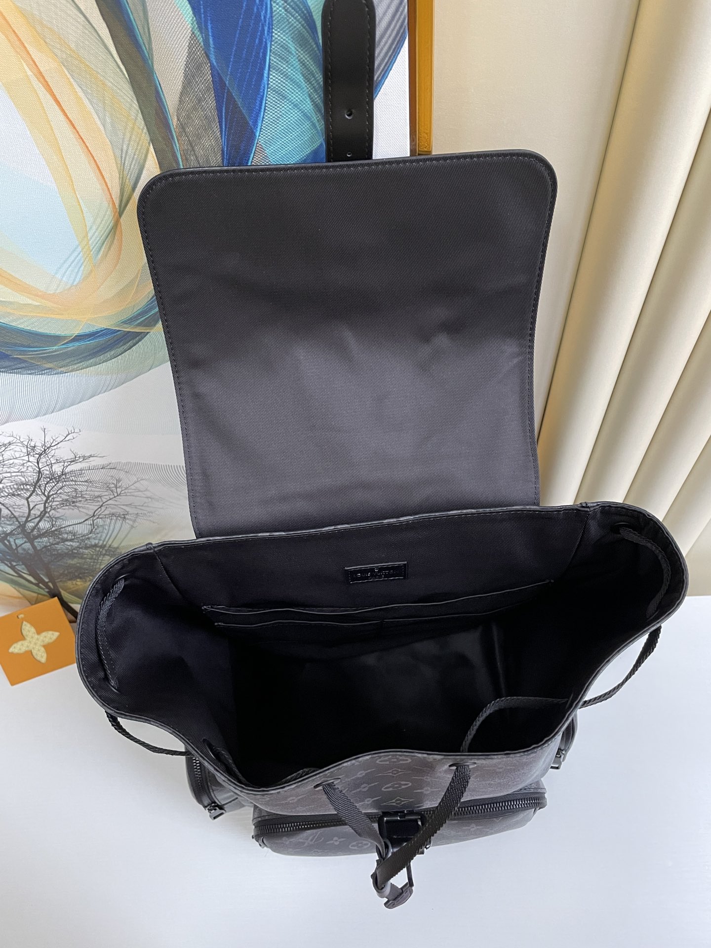 1:1 Replica Louis Vuitton LV Backpack Trio Monogram Eclipse Canvas Black By Virgil Abloh Unique Bag For Men M45538 - 44cm - Image 6