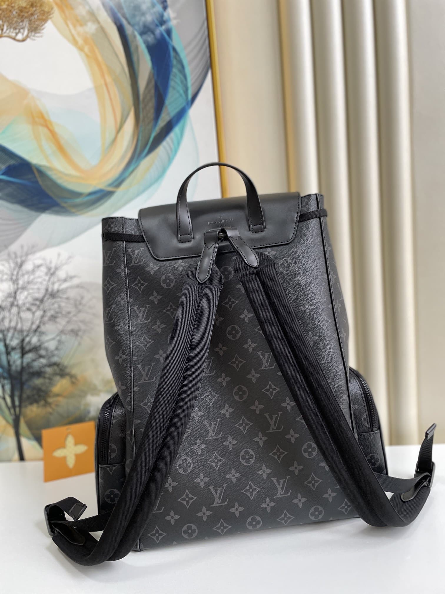 1:1 Replica Louis Vuitton LV Backpack Trio Monogram Eclipse Canvas Black By Virgil Abloh Unique Bag For Men M45538 - 44cm - Image 2