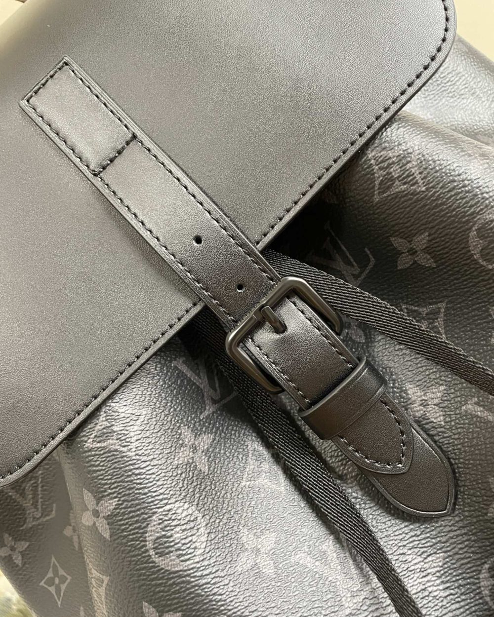 1:1 Replica Louis Vuitton LV Backpack Trio Monogram Eclipse Canvas Black By Virgil Abloh Unique Bag For Men M45538 - 44cm