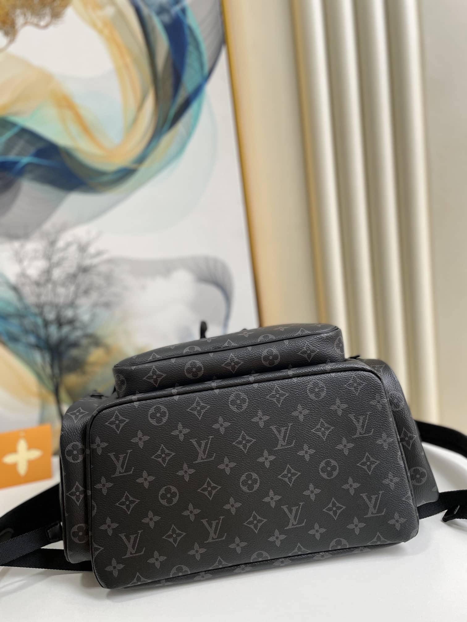 1:1 Replica Louis Vuitton LV Backpack Trio Monogram Eclipse Canvas Black By Virgil Abloh Unique Bag For Men M45538 - 44cm - Image 3