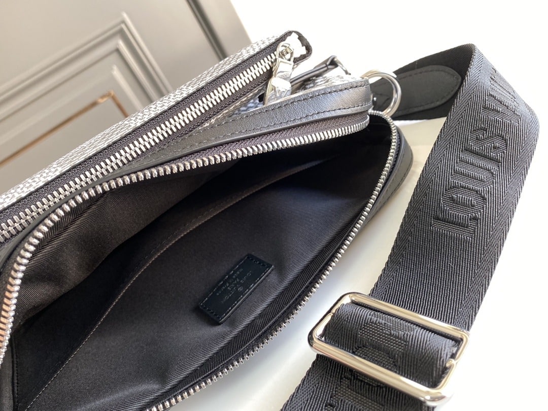 1:1 Replica Louis Vuitton LV Trio Messenger Damier Graphite Plaster Unique Bag For Men - 9.8in/25cm - Image 9