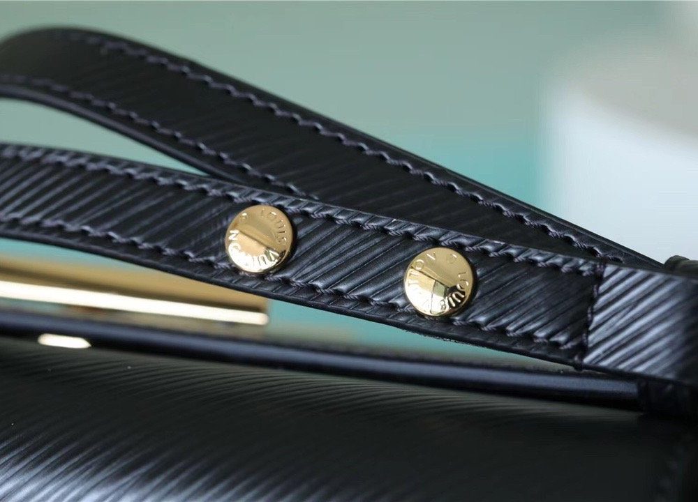 1:1 Replica Louis Vuitton LV Twist MM Epi Leather Luxury Bag For Women Black / Fuchsia M59885 - 9.1in/23cm