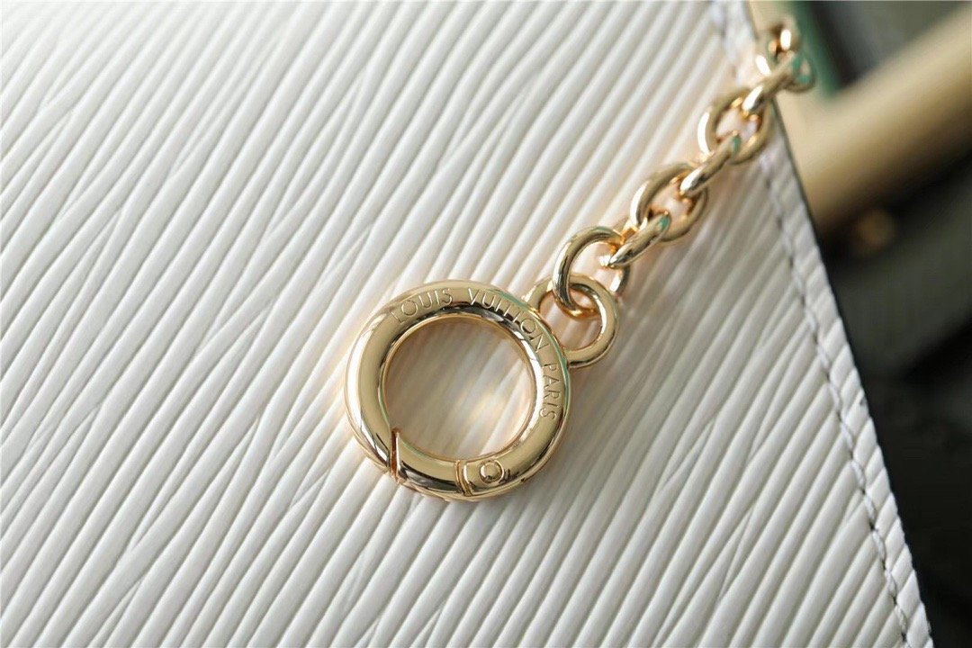 1:1 Replica Louis Vuitton LV Twist MM Bag, Shoulder and Cross Body Bags Luxury Bag For Women Kaki / Quartz White M59884 - 9.1in/23cm - Image 3