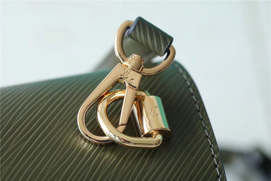 1:1 Replica Louis Vuitton LV Twist MM Bag, Shoulder and Cross Body Bags Luxury Bag For Women Kaki / Quartz White M59884 - 9.1in/23cm - Image 7