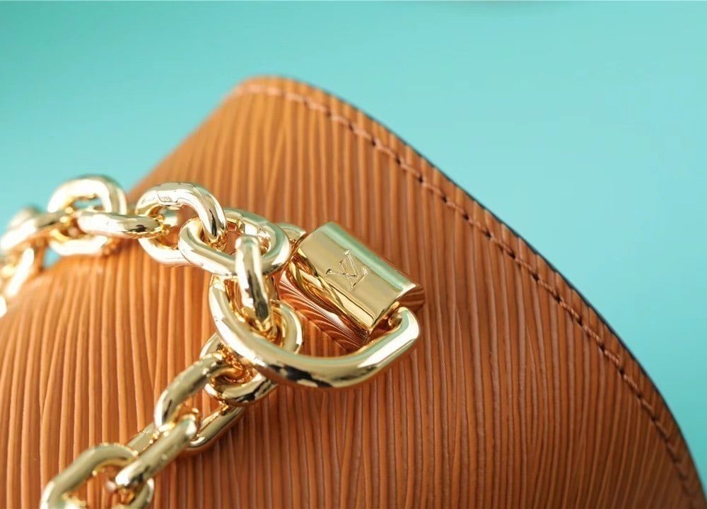 1:1 Replica Louis Vuitton LV Twist MM Epi Gold Miel Brown Luxury Bag For Women M59686 - 9.1in/23cm