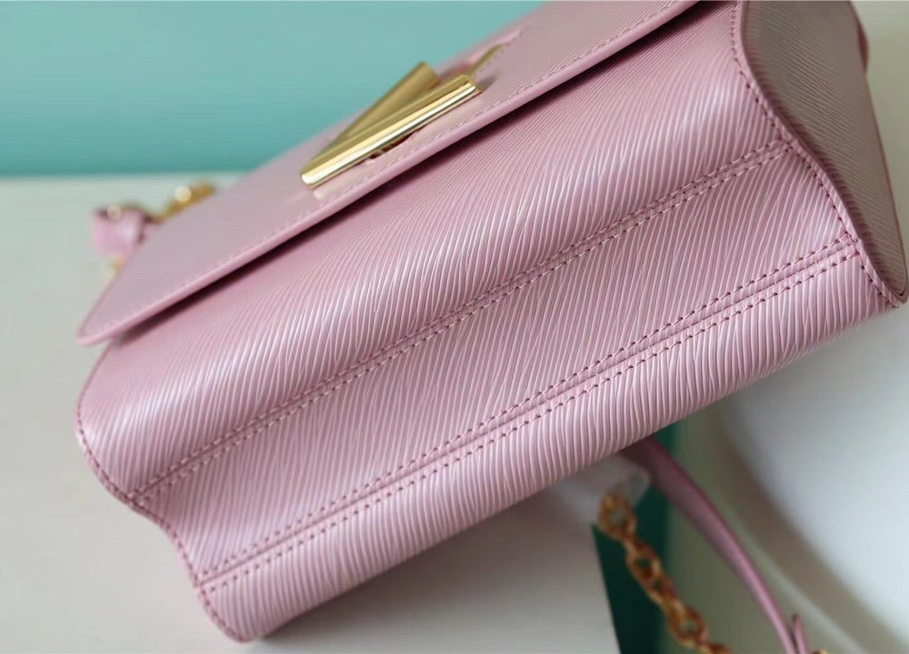 1:1 Replica Louis Vuitton LV Twist MM Epi Guimauve Purple Luxury Bag For Women - 9.1in/23cm