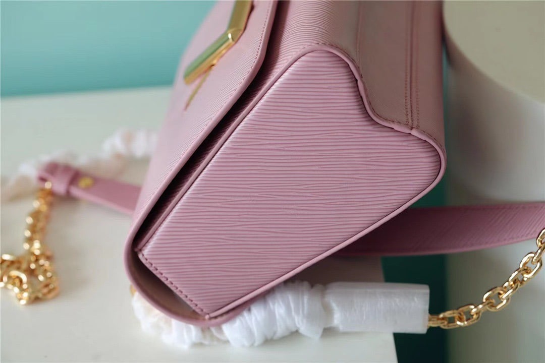 1:1 Replica Louis Vuitton LV Twist MM Epi Guimauve Purple Luxury Bag For Women - 9.1in/23cm - Image 4