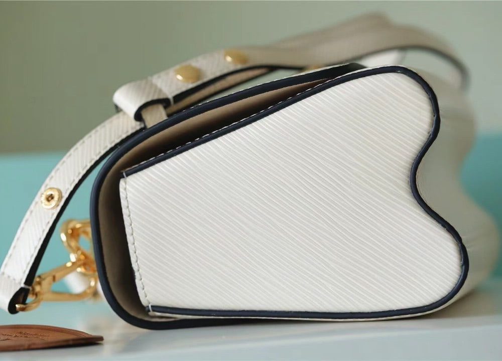 1:1 Replica Louis Vuitton LV Twist MM Epi White Luxury Bag For Women M21111 - 9.1in/23cm