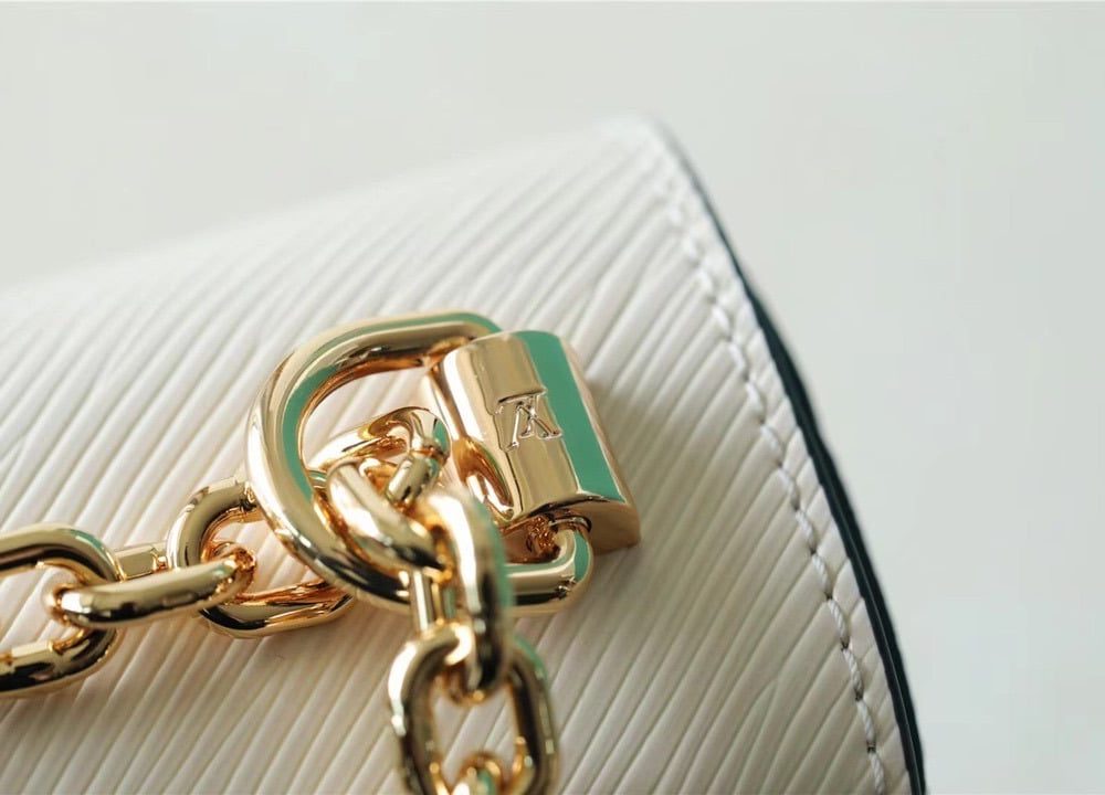 1:1 Replica Louis Vuitton LV Twist MM Epi White Luxury Bag For Women M55513 - 9.1in/23cm