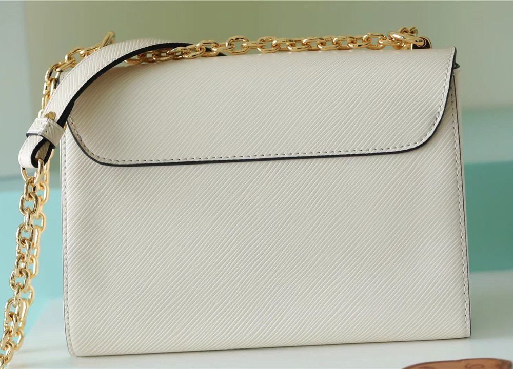1:1 Replica Louis Vuitton LV Twist MM Epi White Luxury Bag For Women M55513 - 9.1in/23cm