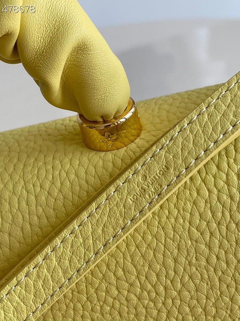 1:1 Replica Louis Vuitton LV Twist MM Ginger Yellow Luxury Bag For Women - 9.1in/23cm - Image 7