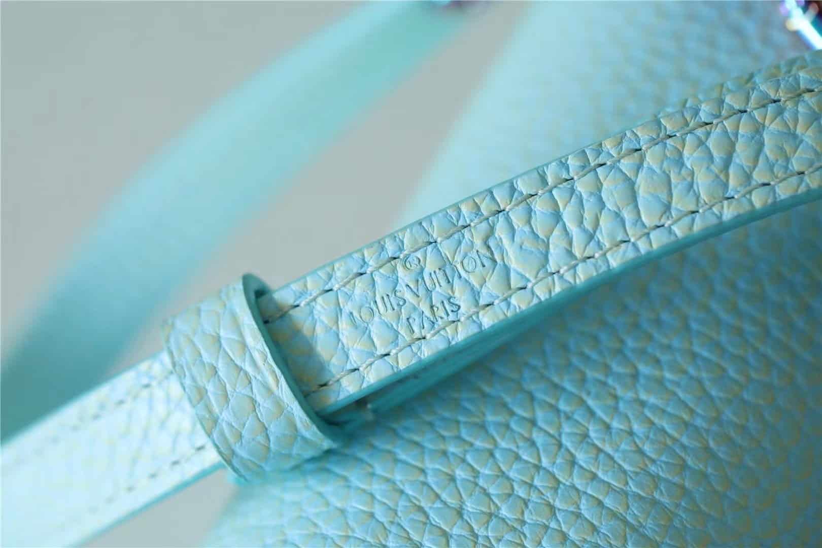 1:1 Replica Louis Vuitton LV Twist MM Grain Blue Luxury Bag For Women M20694 - 9.1in/23cm - Image 5