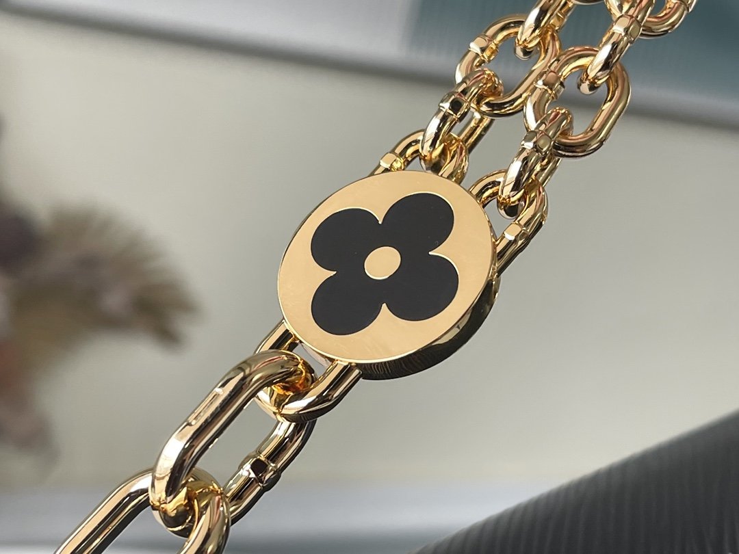 1:1 Replica Louis Vuitton LV Twist MM Monogram Flower Black Luxury Bag For Women M59402 - 9.1in/23cm - Image 2