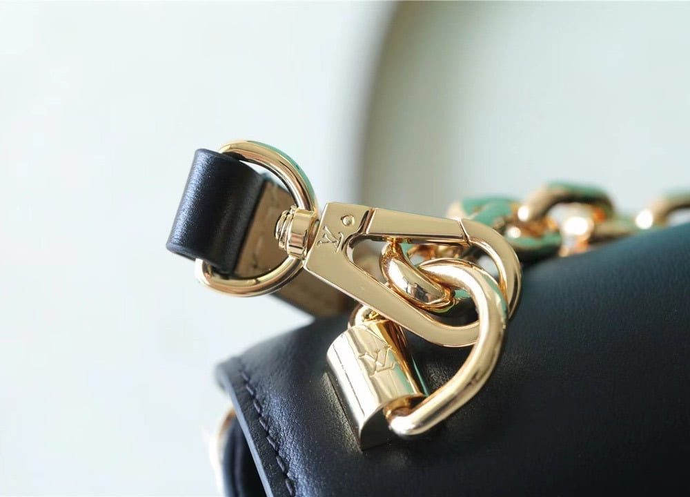 1:1 Replica Louis Vuitton LV Twist MM Raffia Black Luxury Bag For Women - 9.1in/23cm