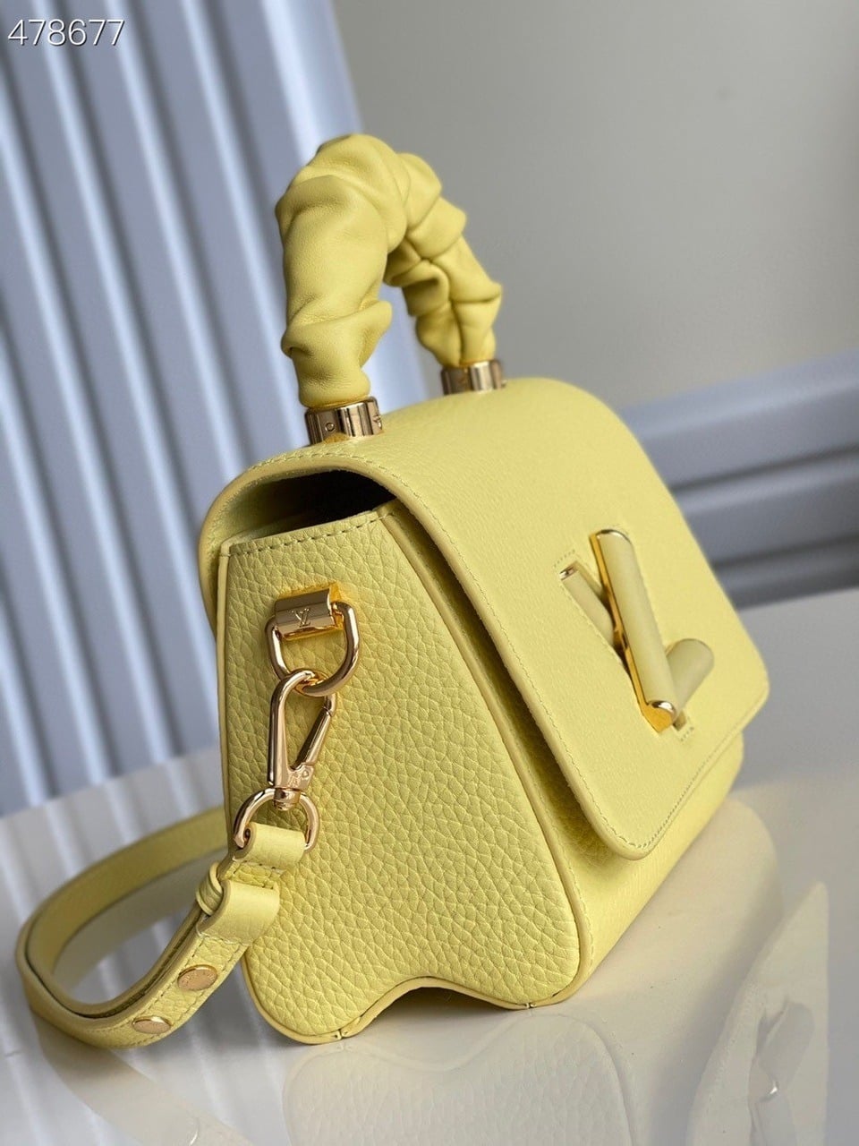 1:1 Replica Louis Vuitton LV Twist PM Ginger Yellow Luxury Bag For Women M58571 - 7.5in/19cm - Image 4
