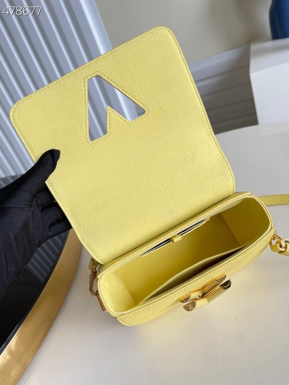 1:1 Replica Louis Vuitton LV Twist PM Ginger Yellow Luxury Bag For Women M58571 - 7.5in/19cm - Image 9