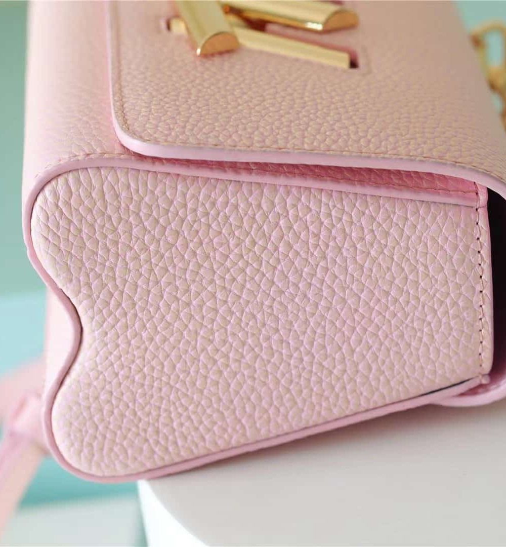 1:1 Replica Louis Vuitton LV Twist PM Grain Pink Luxury Bag For Women M20699 - 7.5in/19cm