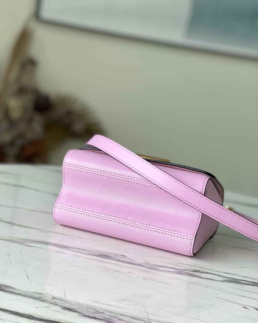 1:1 Replica Louis Vuitton LV Twist PM Monogram Flower Wisteria Purple Luxury Bag For Women M59405 - 9.1in/23cm