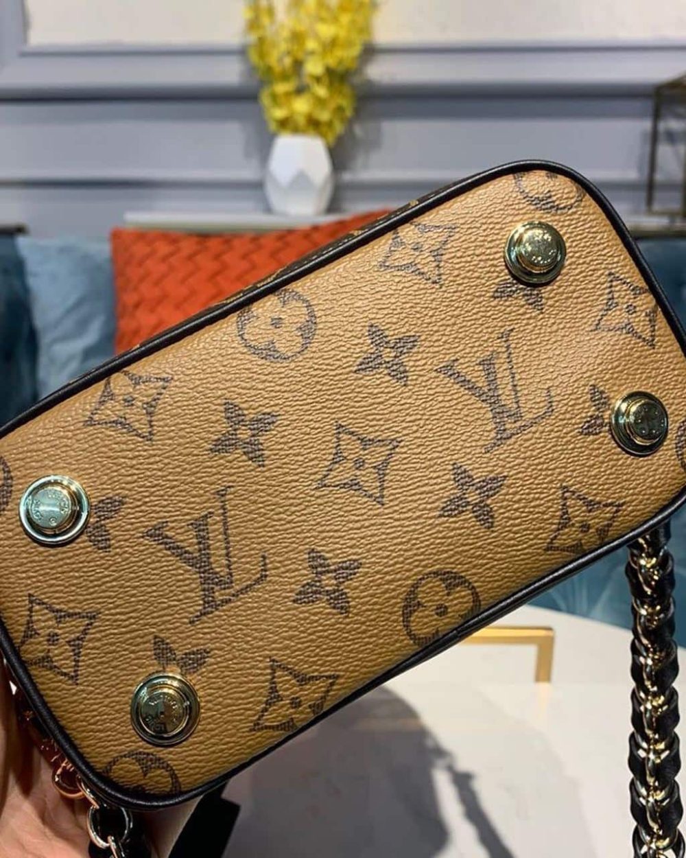 1:1 Replica Louis Vuitton LV Vanity PM Monogram And Monogram Reverse Canvas By Nicolas Ghesquiere Luxury Bag For Women M45165 - 7.5in/19cm