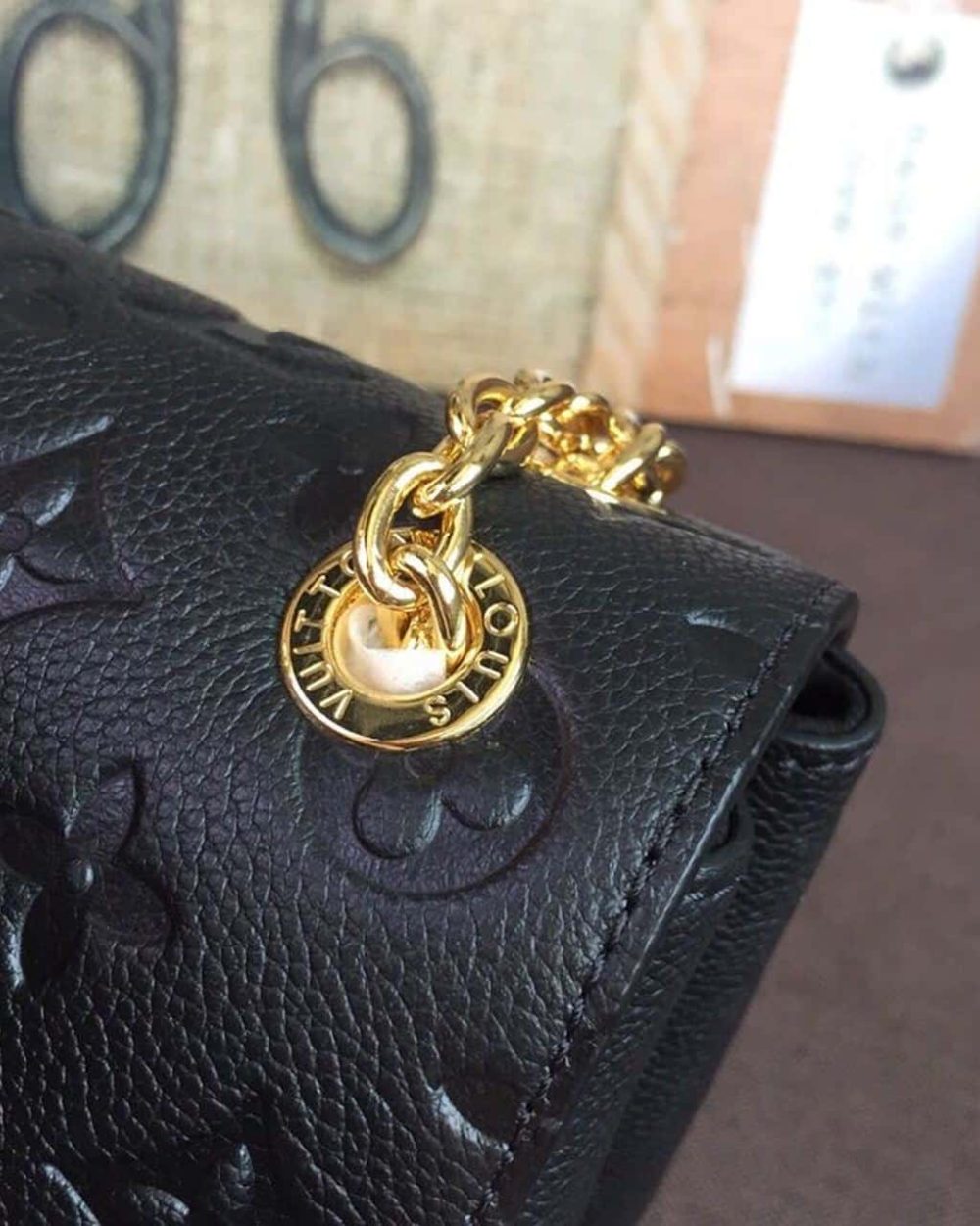 1:1 Replica Louis Vuitton LV Vavin MM Monogram Empreinte Black Luxury Bag For Women M44150 -  9.8in/25cm