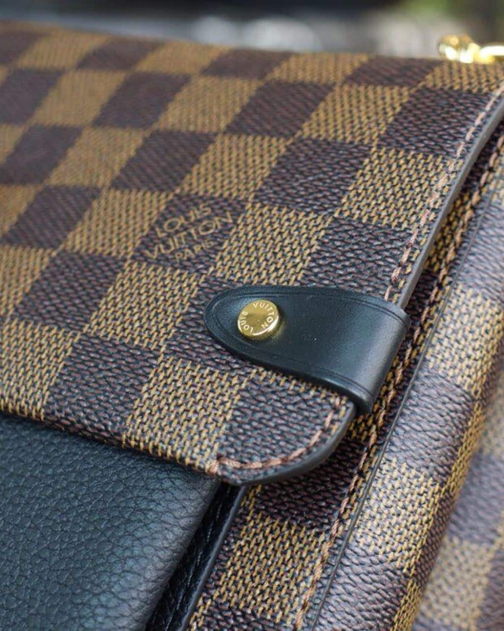 1:1 Replica Louis Vuitton LV Vavin PM Damier Ebene Canvas Black Luxury Bag For Women N40108 - 9.8in/25cm