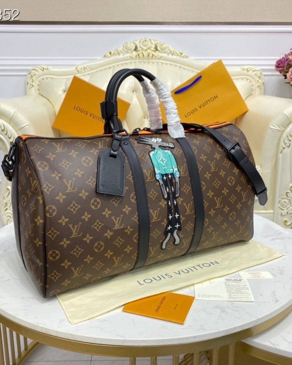 1:1 Replica Louis Vuitton LV Keepall Bandouliere 50 Monogram Canvas Essential Bag For Men M45616 - 19.7in/ 50cm