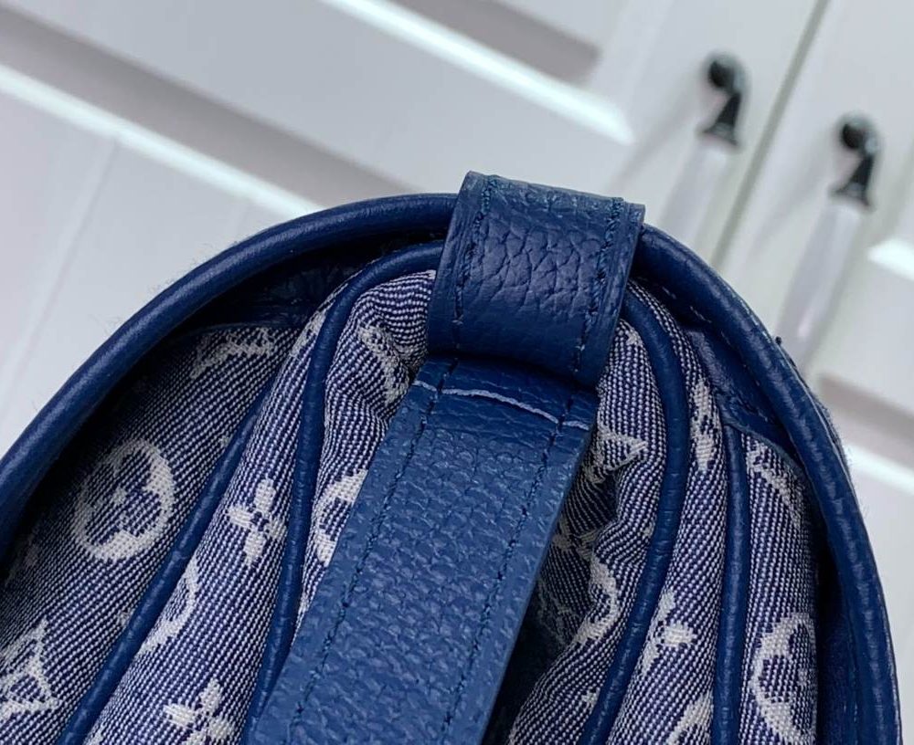 1:1 Replica Louis Vuitton LV Saumur MM Monogram Canvas Beige/Blue/Brown Luxury Bag For Women - 11.8in/30cm