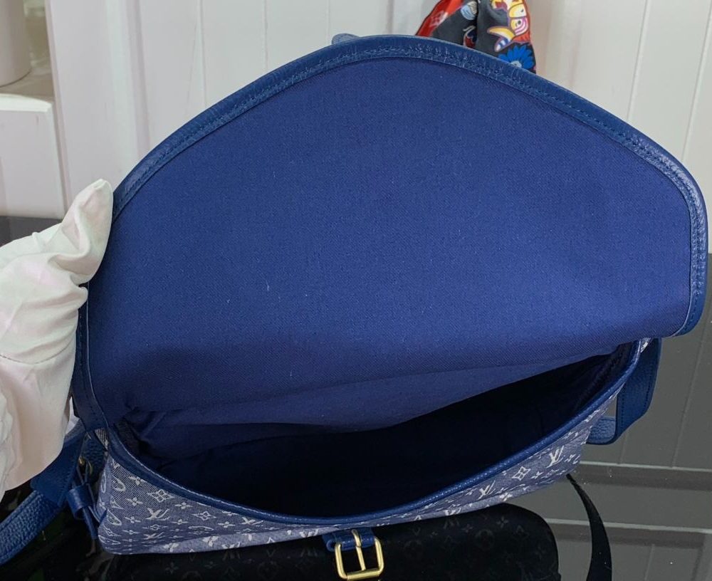 1:1 Replica Louis Vuitton LV Saumur MM Monogram Canvas Beige/Blue/Brown Luxury Bag For Women - 11.8in/30cm