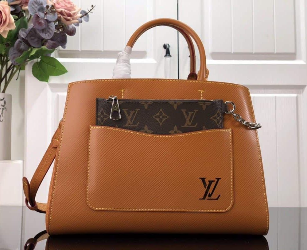 1:1 Replica Louis Vuitton LV Marelle Tote MM Epi Leather Black/Brown/Blue/Beige Luxurious Bag For Women M59954 - 11.8in/30cm