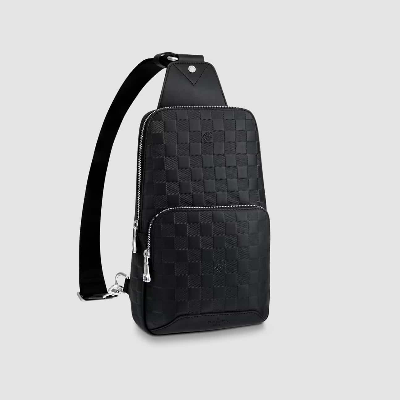 1:1 Replica Louis Vuitton LV Mochila bandolera Avenue Damier Infini Black Unique Bag Unique Bag For Men N41720 - 12in/31cm