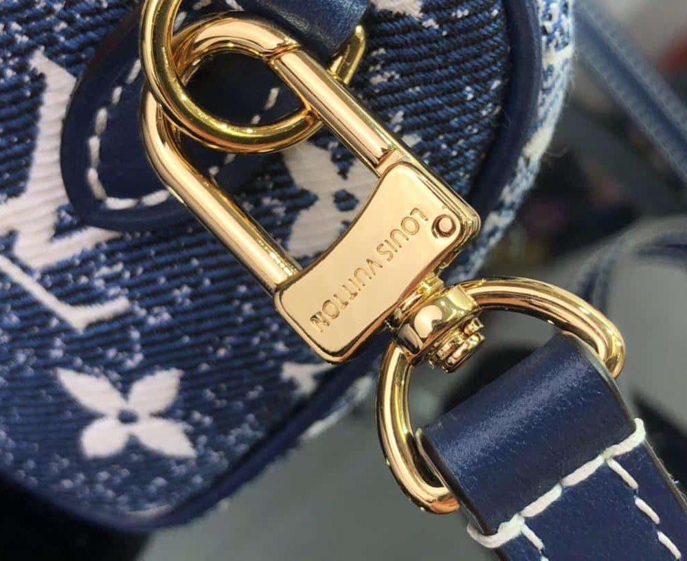 1:1 Replica Louis Vuitton LV Nano Speedy Jacquard Denim Pink/Blue Luxury Bag For Women - 16cm/ 6.3in