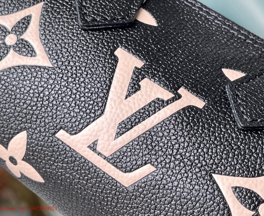 1:1 Replica Louis Vuitton LV Nano Speedy Bicolor Monogram Empreinte Leather Luxury Bag For Women M81456 - 6.3in/16cm