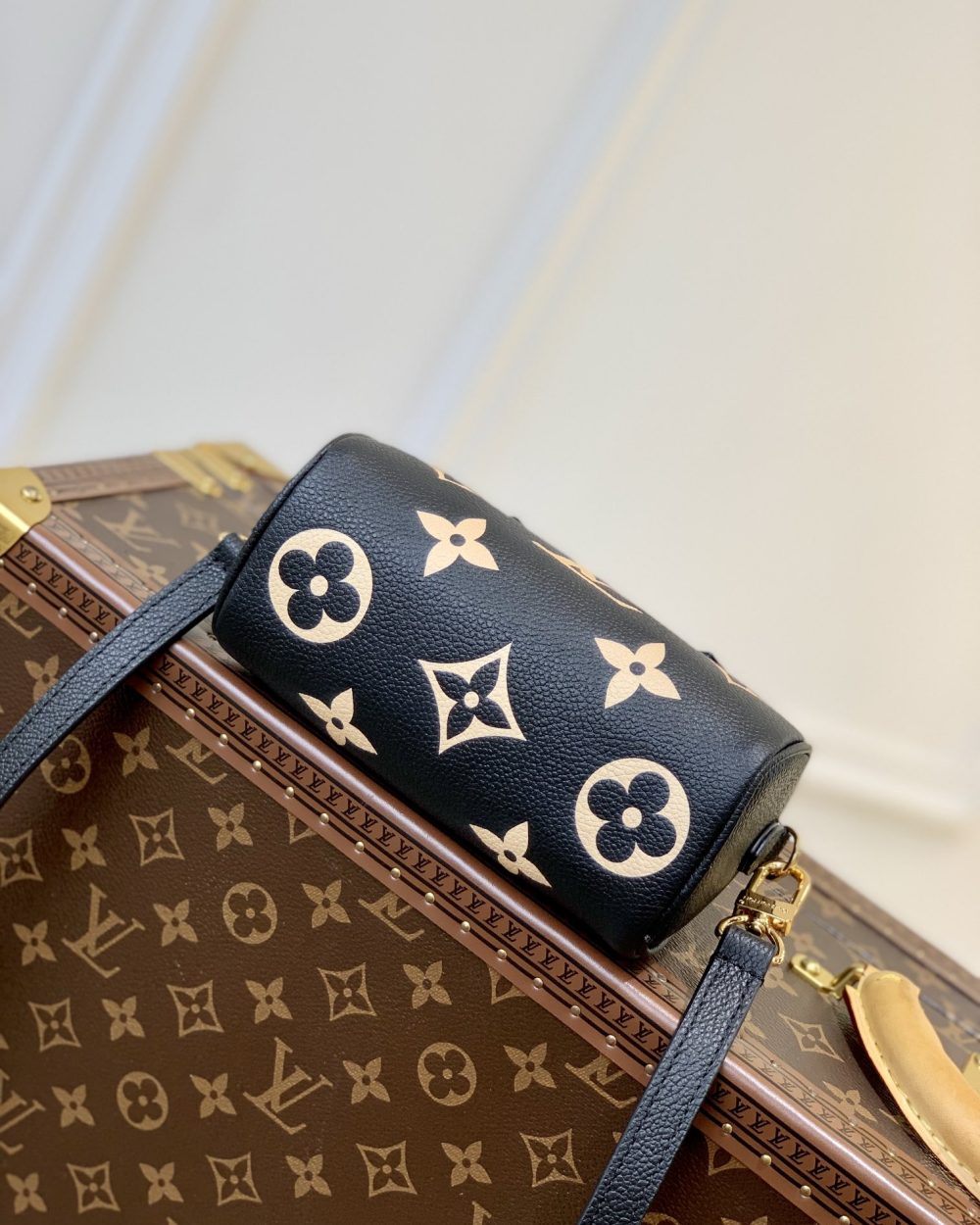 1:1 Replica Louis Vuitton LV Nano Speedy Bicolor Monogram Empreinte Leather Luxury Bag For Women M81457 - 6.3in/16cm