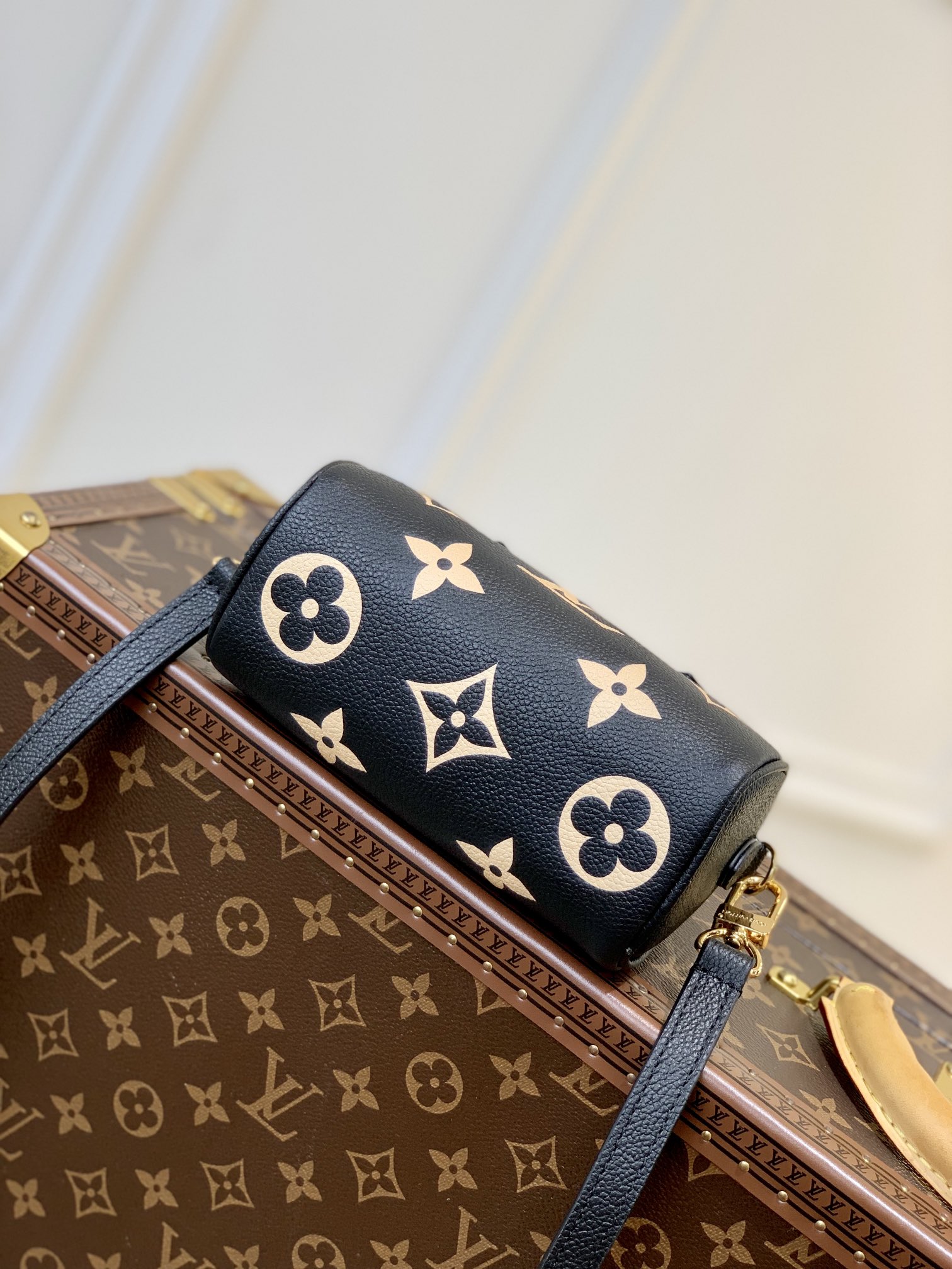 1:1 Replica Louis Vuitton LV Nano Speedy Bicolor Monogram Empreinte Leather Luxury Bag For Women M81457 - 6.3in/16cm - Image 4