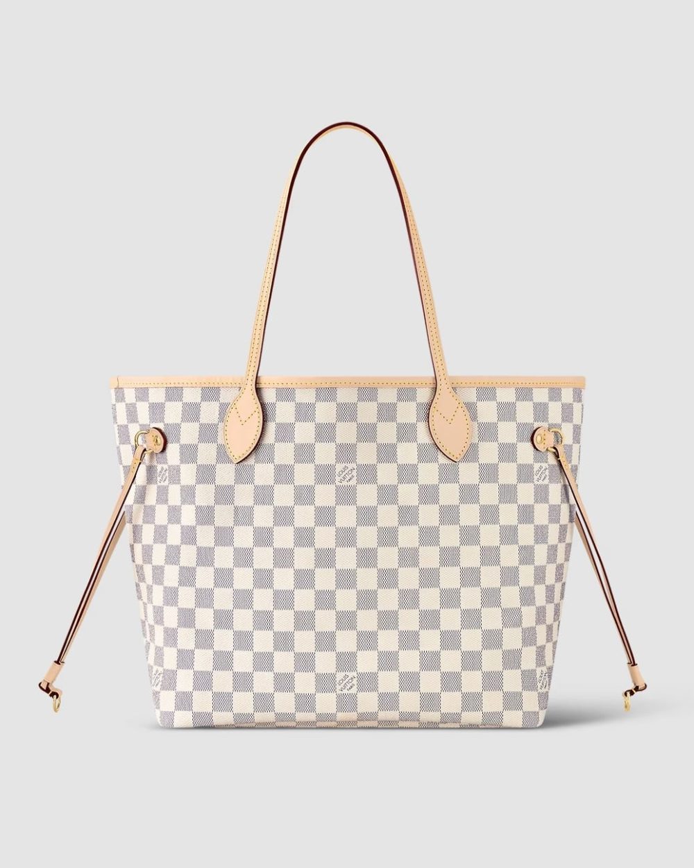 1:1 Replica Louis Vuitton LV Neverfull MM Damier Azur Canvas Luxury Bag For Women N41361 - 12.2in/31cm