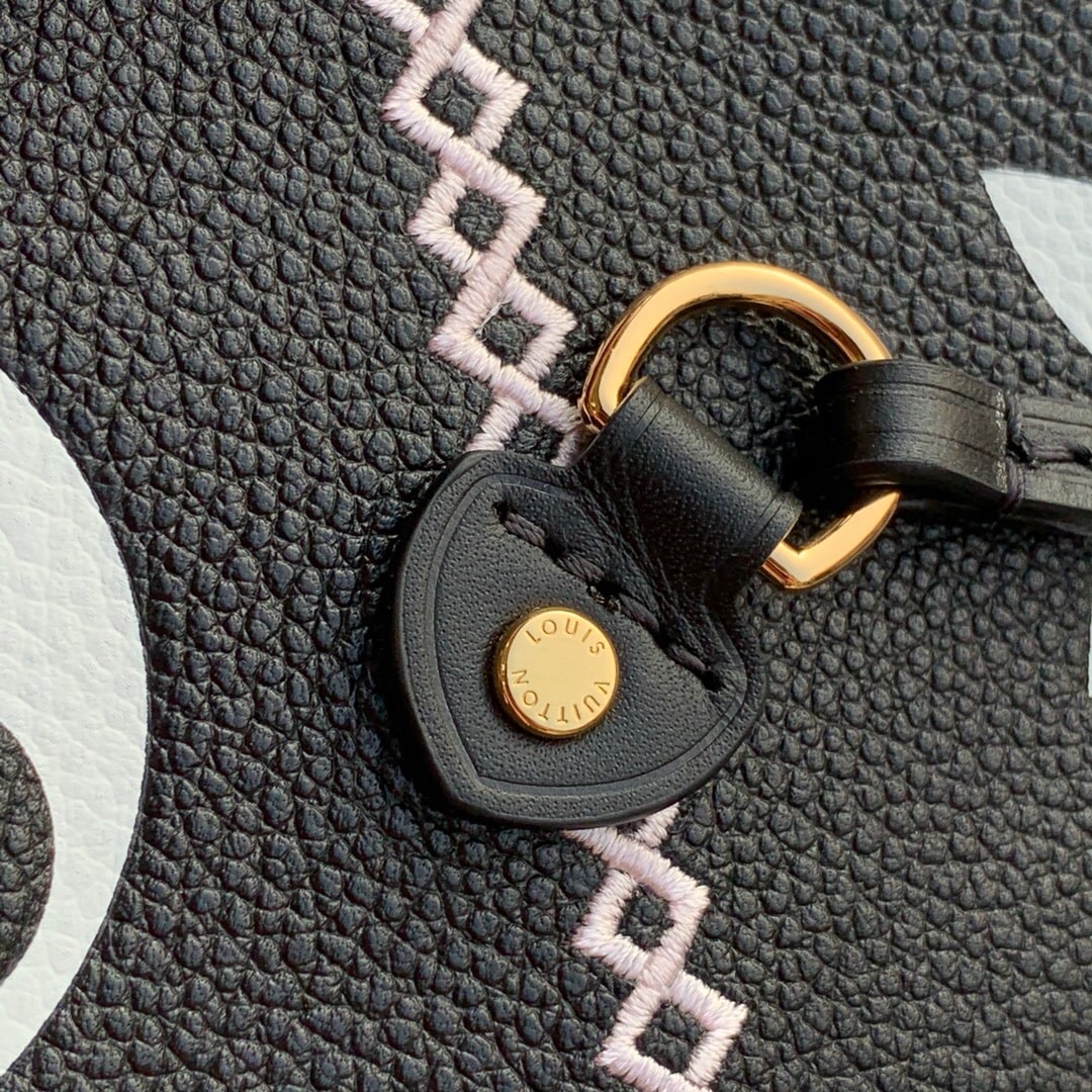 1:1 Replica Louis Vuitton LV Neverfull MM Monogram Empreinte Black Luxury Bag For Women M46040 - 12.2in/31cm - Image 7