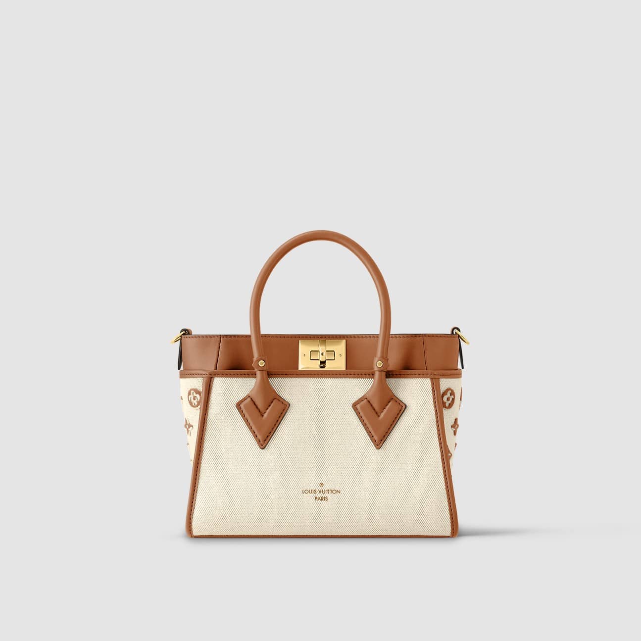 1:1 Replica Louis Vuitton LV On My Side PM High End Leather Luxury Bag For Women Caramel Brown M59905 - 25cm/9.8 Inches