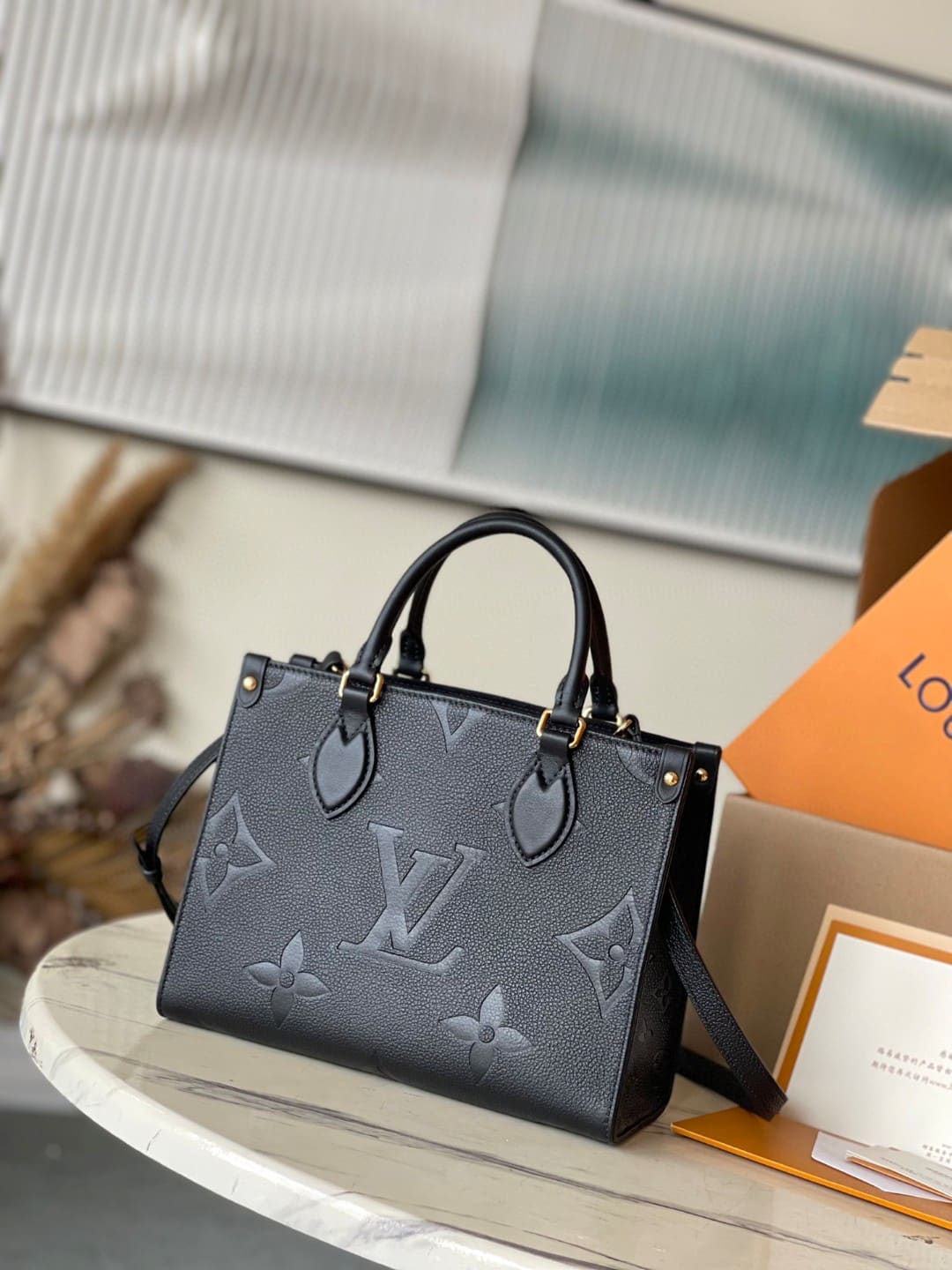 1:1 Replica Louis Vuitton LV OnTheGo PM Monogram Empreinte Lether Luxury Bag For Women M45653 - 9.8in/25cm - Image 3