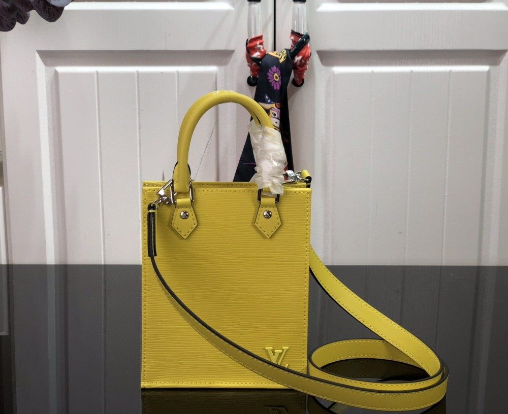 1:1 Replica Louis Vuitton LV Petit Sac Plat Light Pink/Yellow/Pink/Blue/White Essential Bag For Women 6.6in/17cm