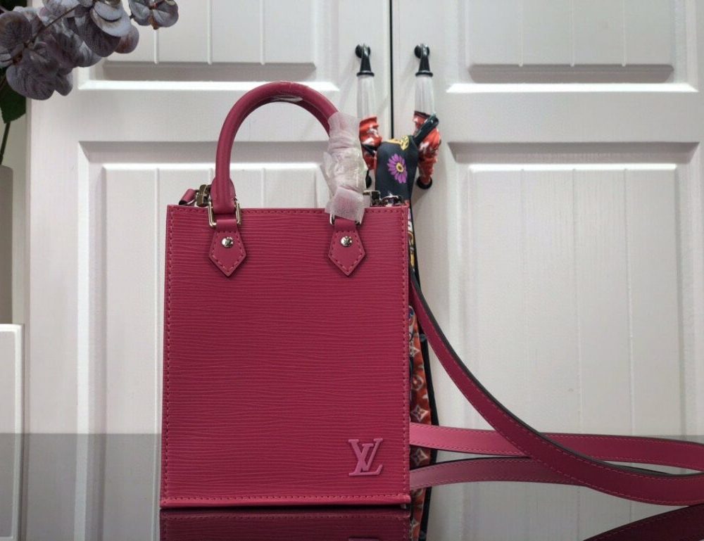 1:1 Replica Louis Vuitton LV Petit Sac Plat Light Pink/Yellow/Pink/Blue/White Essential Bag For Women 6.6in/17cm